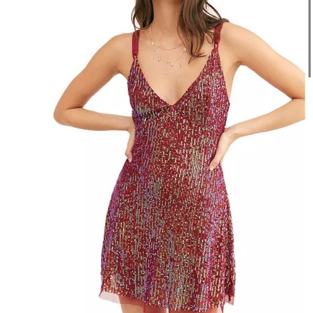 Free People Gold Rush mini dress